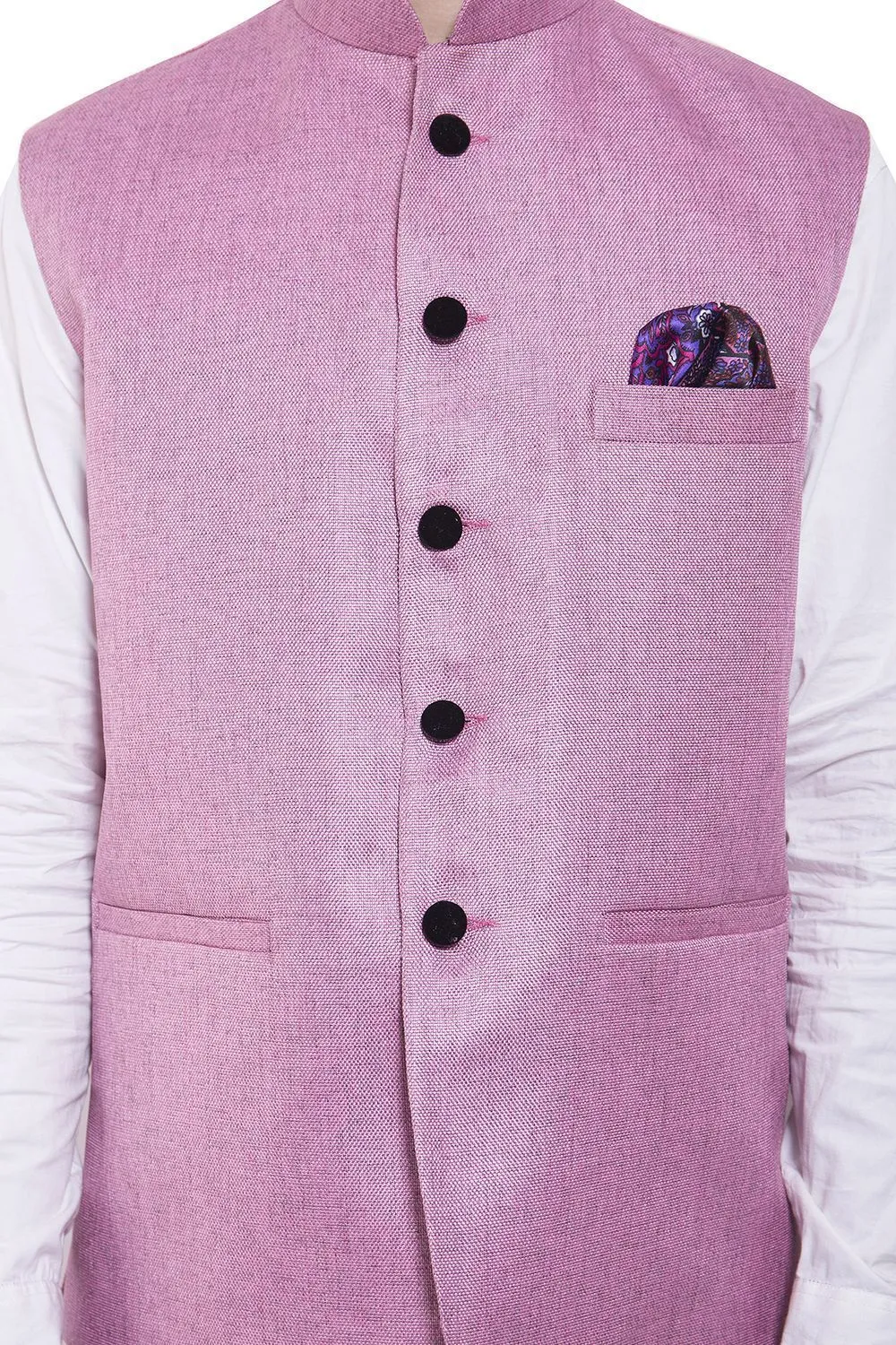 Rayon Pink Modi Nehru Jacket