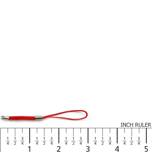 Red,7.5MM Handmade  Cell Phone Lanyards,sold 200 strip per pkg
