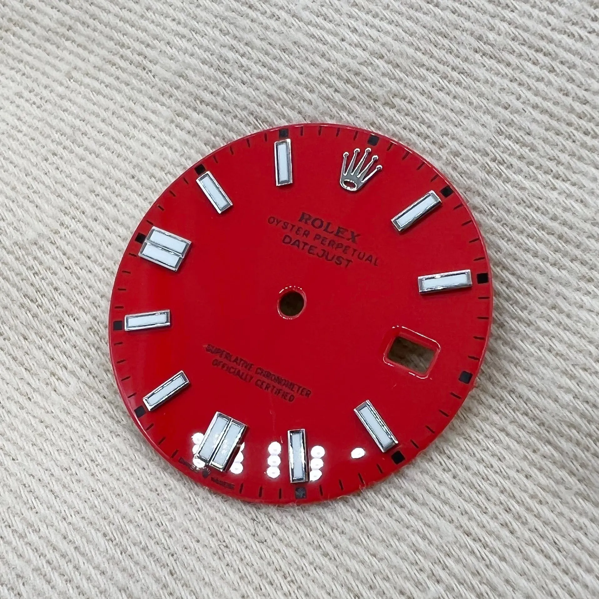 Rolex Oyster Perpetual Date Just Red Dial With Date 36mm