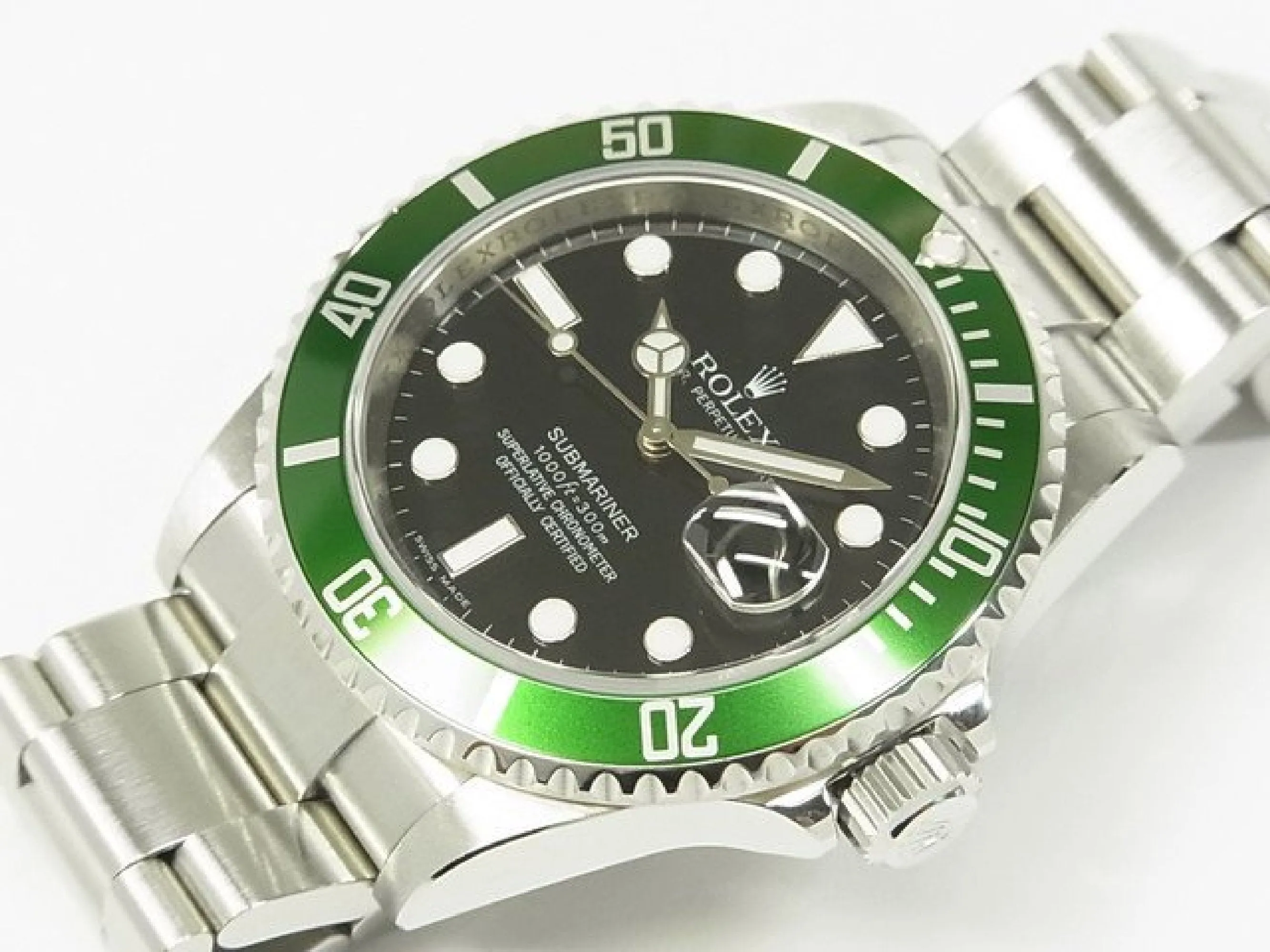 ROLEX Submariner date green bezel 16610LV M series Mens 182406440
