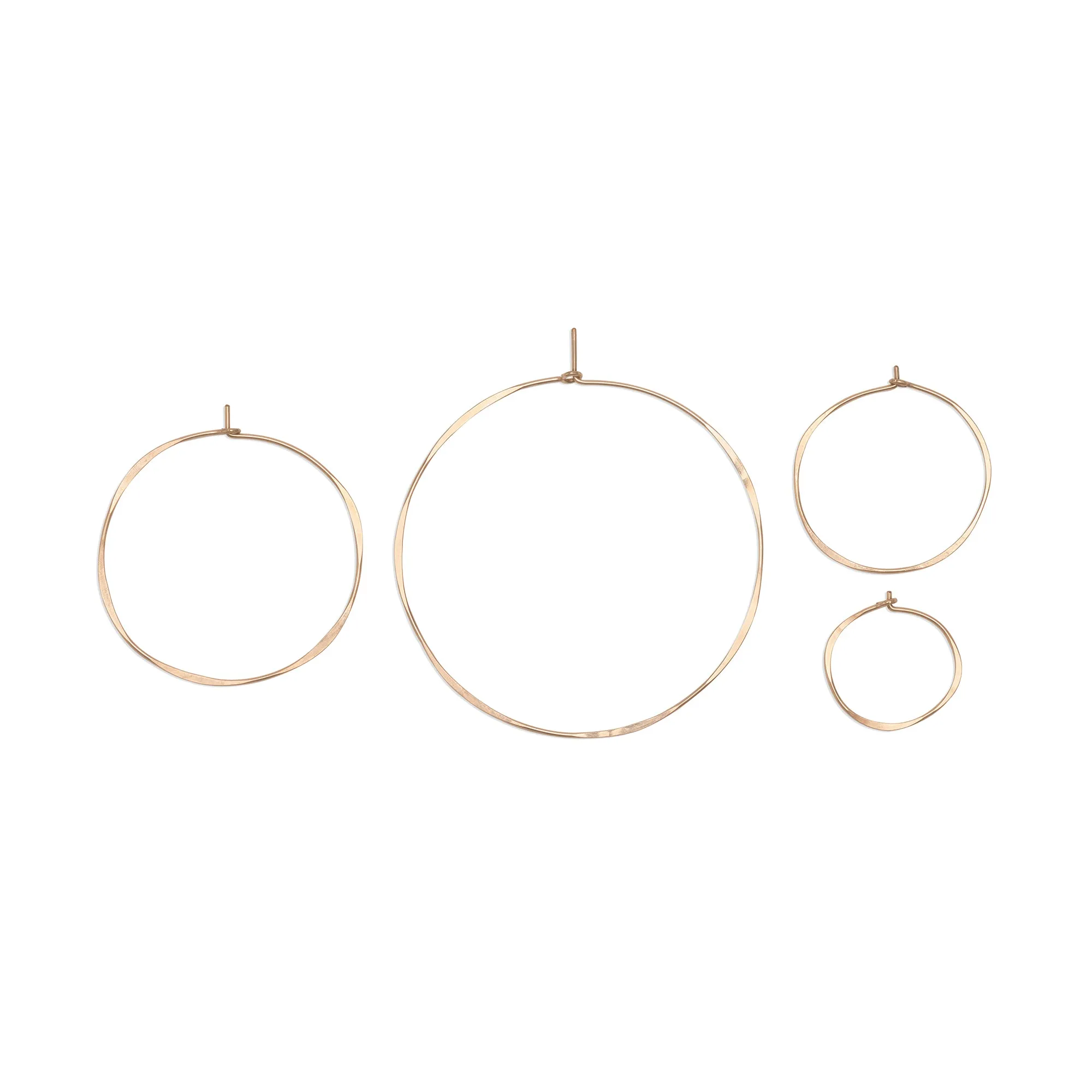 Round Hoop Earrings | Wedding Party Set