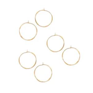 Round Hoop Earrings | Wedding Party Set