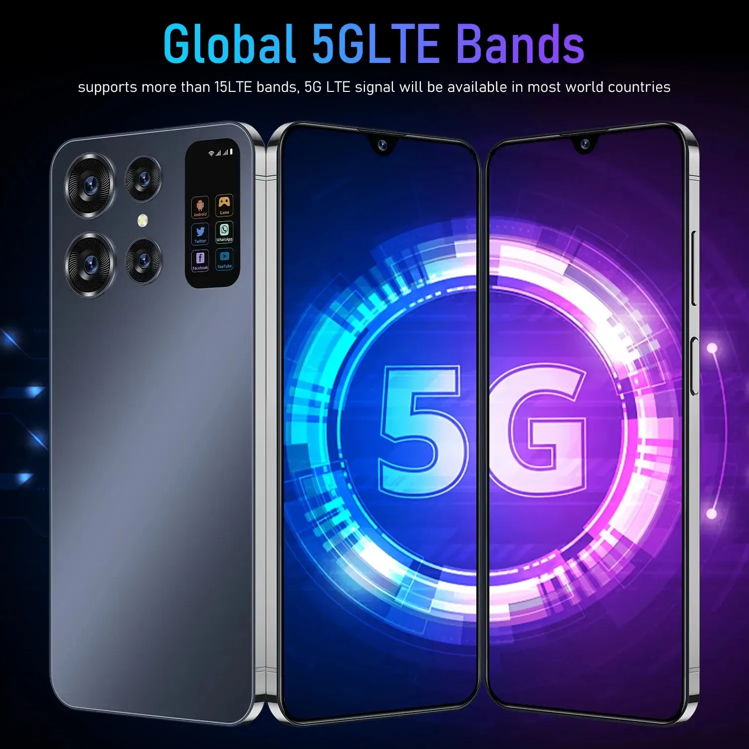 S26 Ultra, 7.0 inch Unlocked Android Smartphone, 12GB 512GB, 4G/5G, Dual SIM, 7000mAh Battery