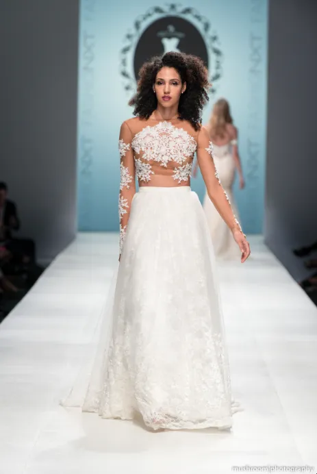 SAMPLE SALE/ Detachable Ball Gown Skirt With Chapel Train (Style #PB162)