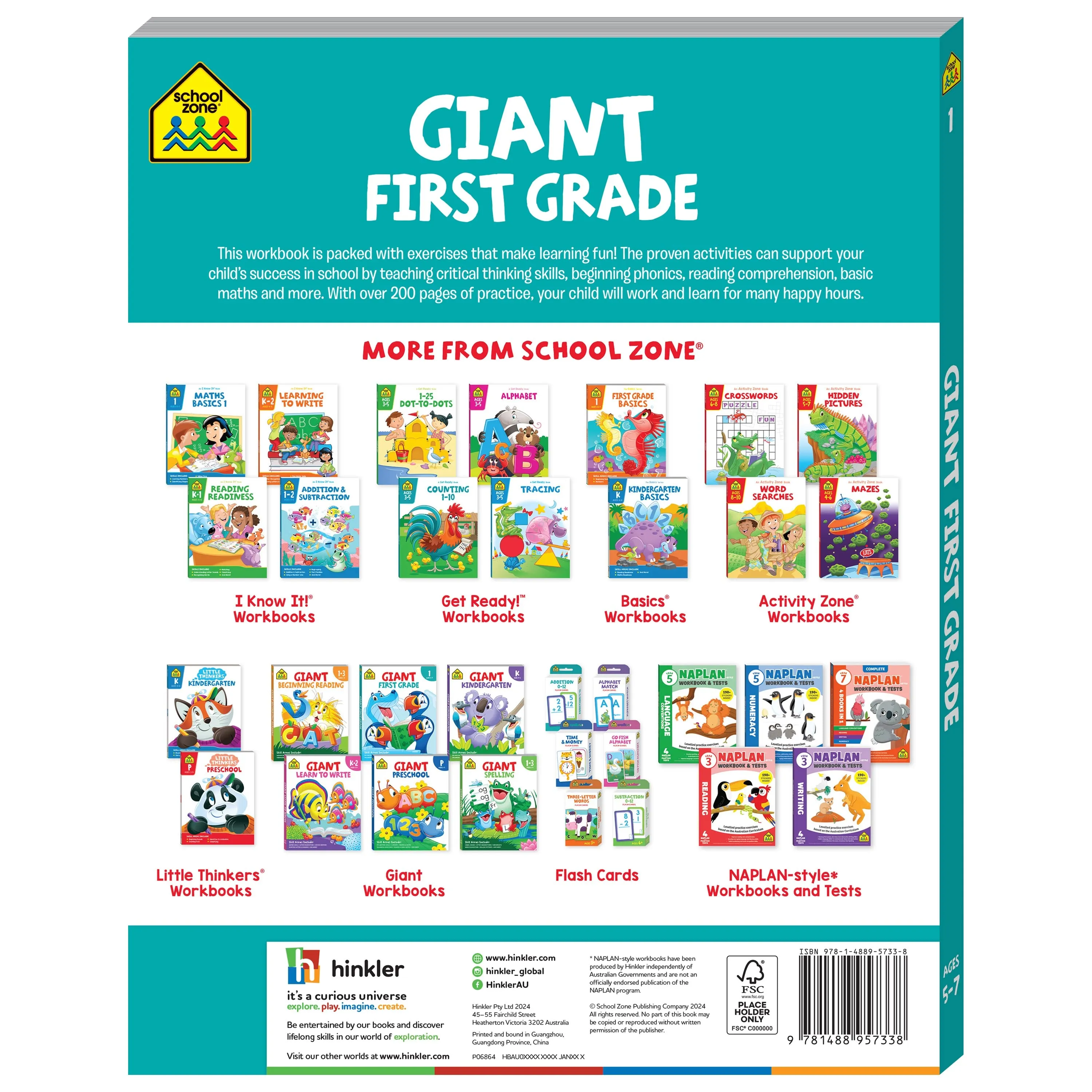 School Zone Giant Workbook First Grade