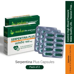 Serpentina Plus, Herbal capsules for High Blood Pressure , Works as a Comprehensive Cardio Protective