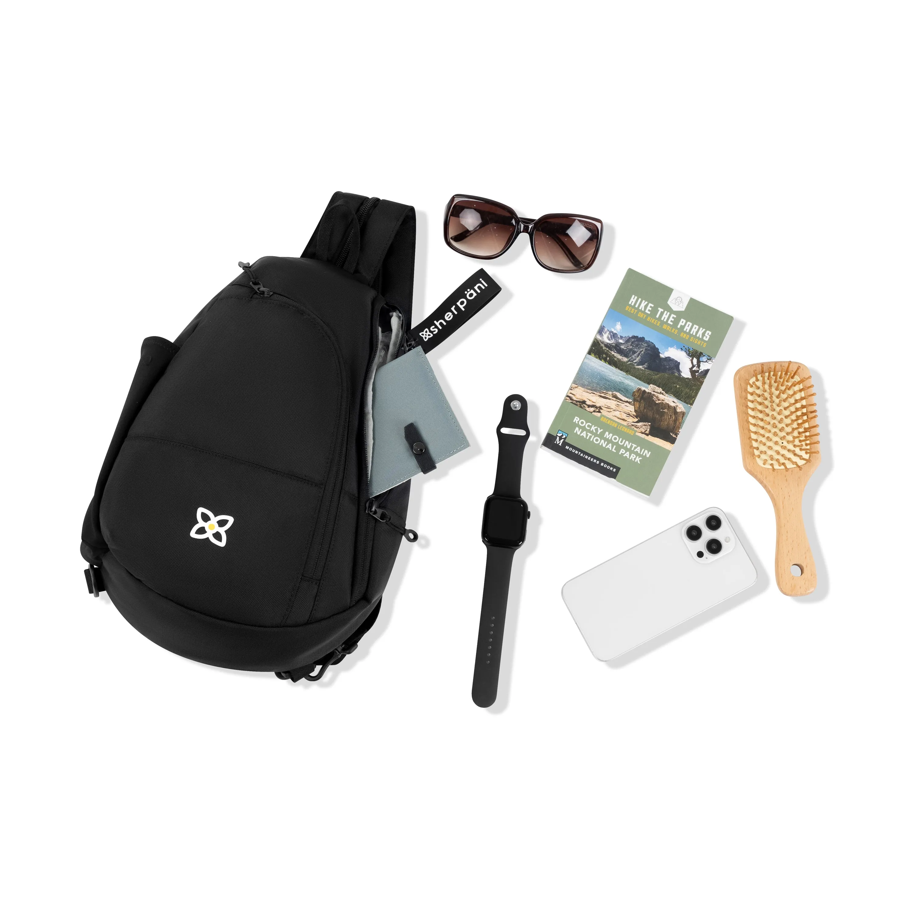 Sherpani Wayfarer Convertible Sling Backpack raven