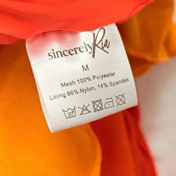 Sincerely Ria NEW RAMA Dress In Sunset Medium Ruffle Goddess Fairy Beach Resort