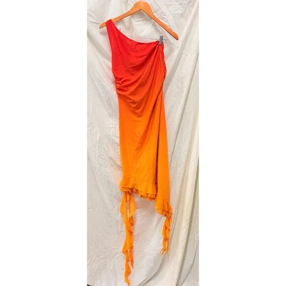 Sincerely Ria NEW RAMA Dress In Sunset Medium Ruffle Goddess Fairy Beach Resort