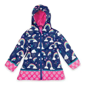 Size 2: Stephen Joseph All Over Print Rainbow Raincoat NEW