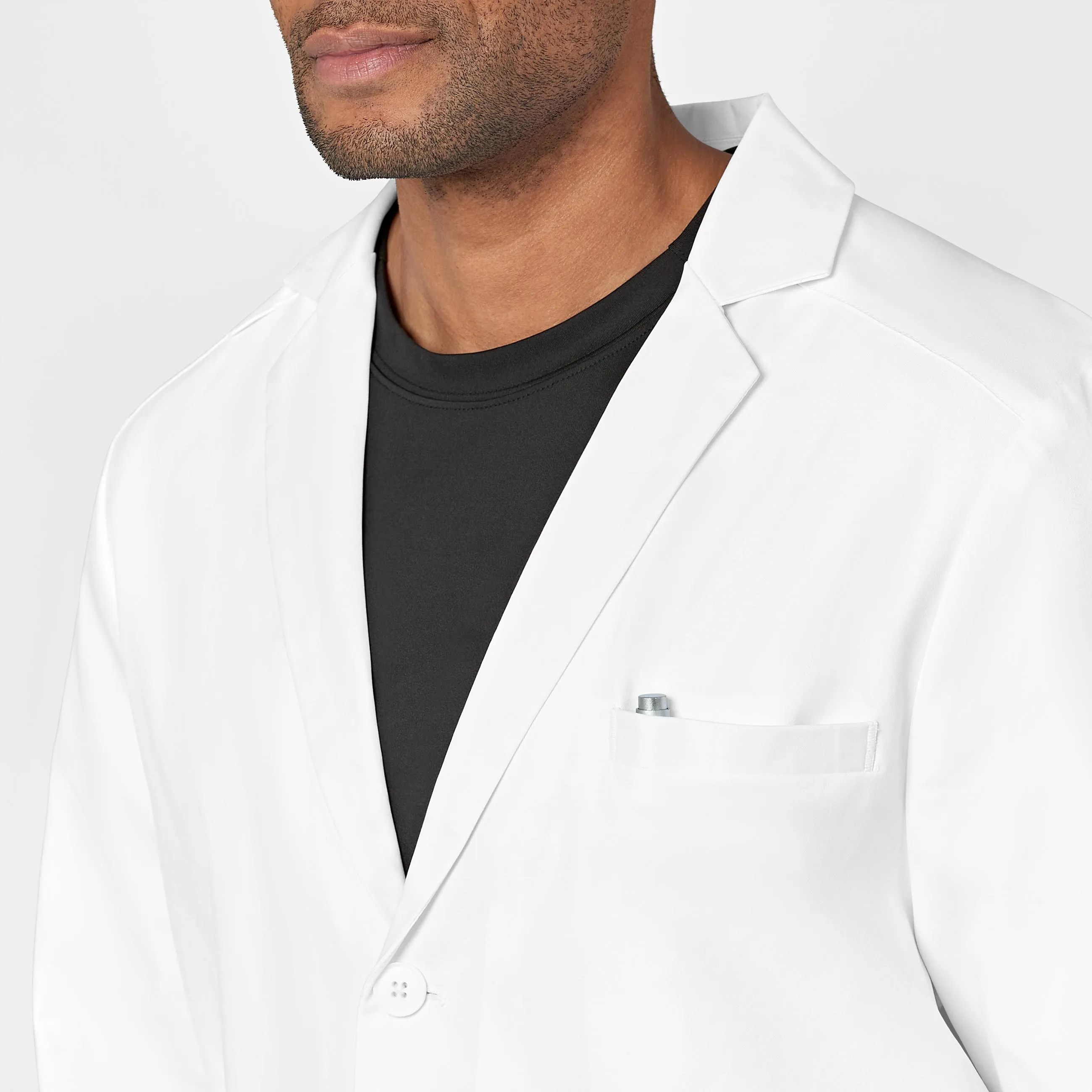 Slate 7172 Men's 34 Inch Doctors Coat White