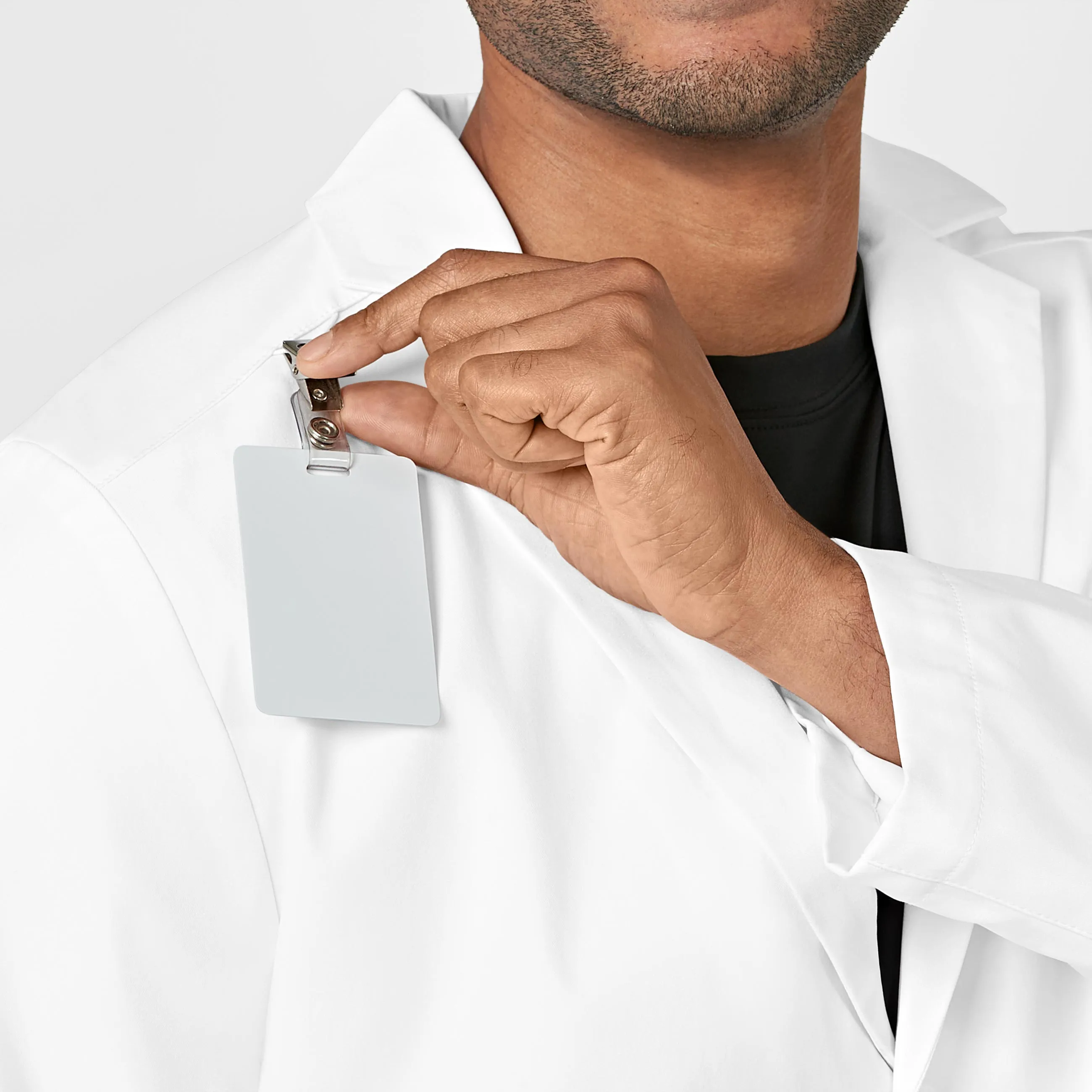Slate 7172 Men's 34 Inch Doctors Coat White