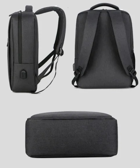 Sleek Laptop Backpack: Stylish Design, USB Charging Port, Water-Resistant
