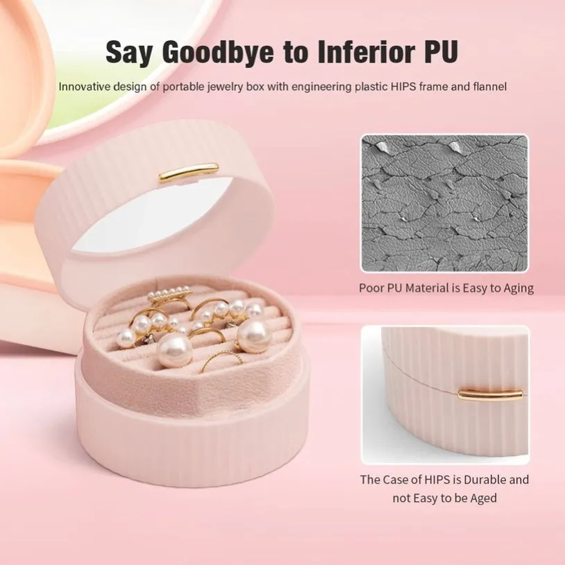 Small Portable Jewelry Box | light pink
