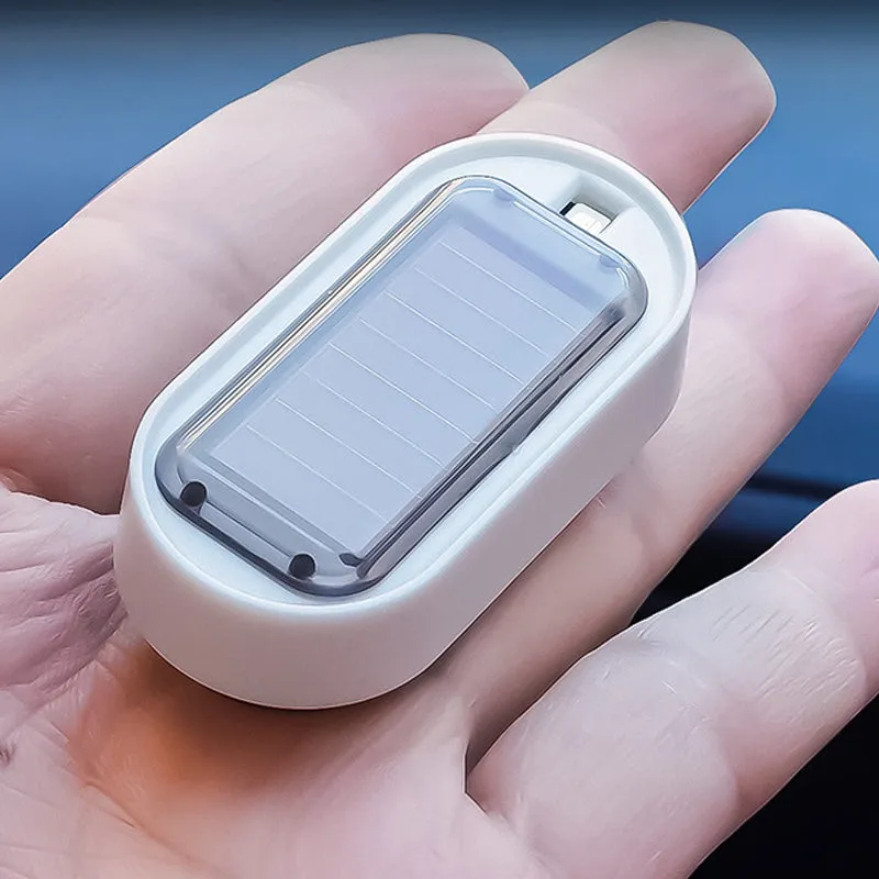 Solar LED flashing car alarm simulator