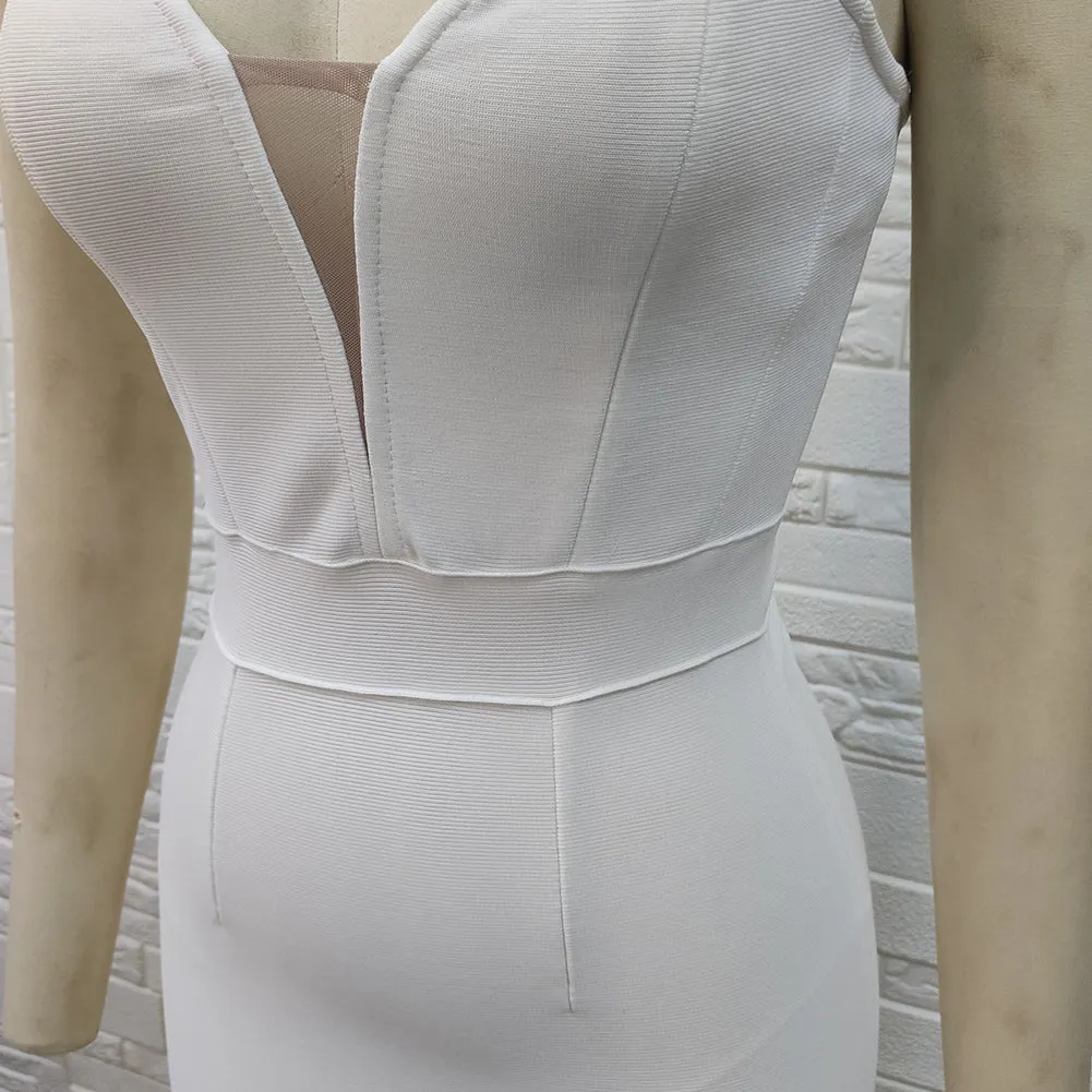 Strappy Sleeveless Backless Mini Bandage Dress