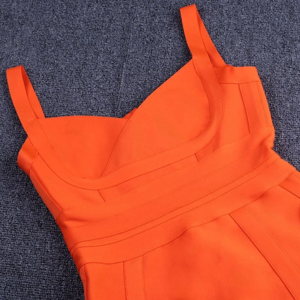 Strappy Sleeveless Backless Mini Bandage Dress