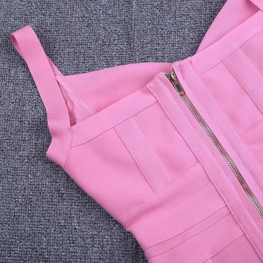 Strappy Sleeveless Backless Mini Bandage Dress