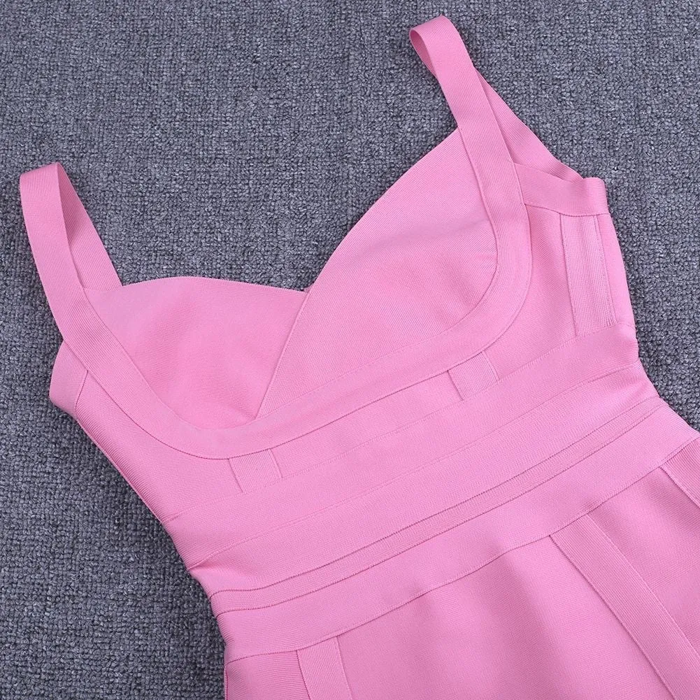 Strappy Sleeveless Backless Mini Bandage Dress