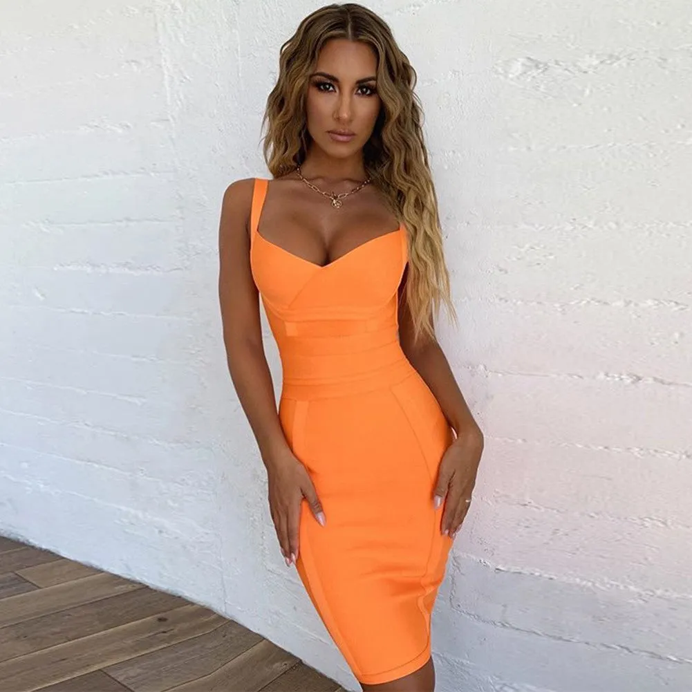 Strappy Sleeveless Backless Mini Bandage Dress