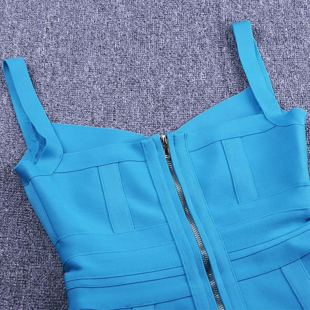 Strappy Sleeveless Backless Mini Bandage Dress