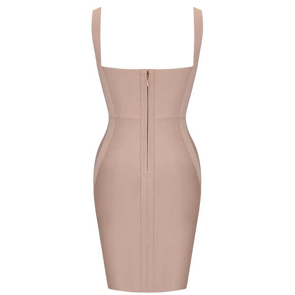 Strappy Sleeveless Plain Bandage Dress PK211102