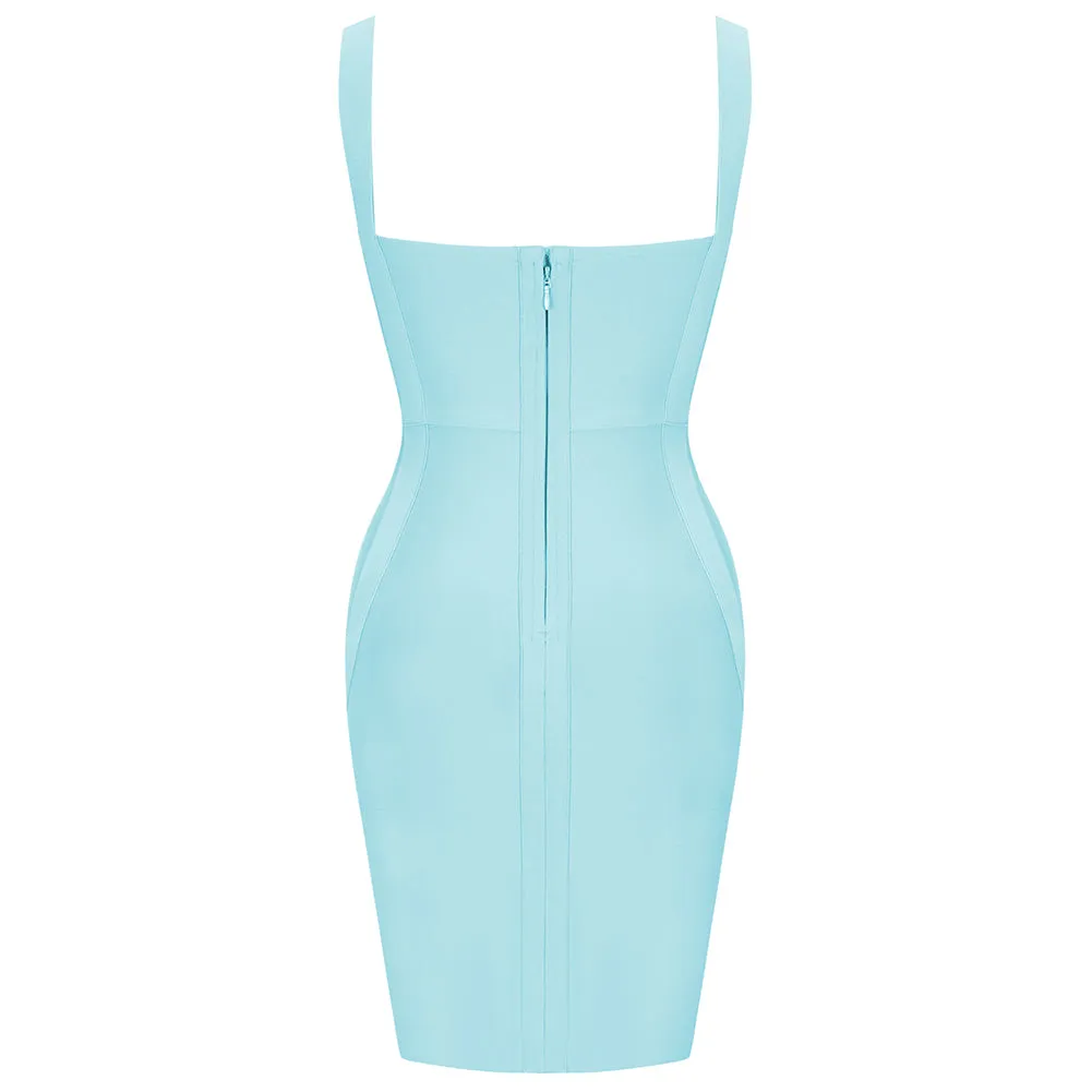 Strappy Sleeveless Plain Bandage Dress PK211102