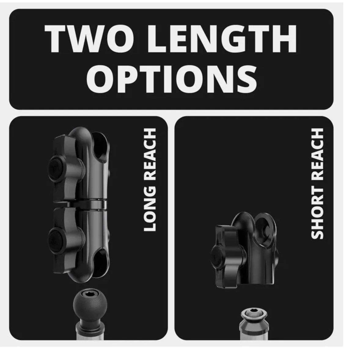 TackForm Drink Holder Series - BMW M10 Handlebar Bolt Mount - Long Reach (R1200, R1250, K1600 and Similar)