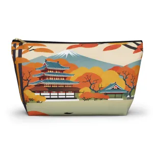 Temple in Autumn Splendor | Portable Tech Pouch for Gamers & Remote Workers