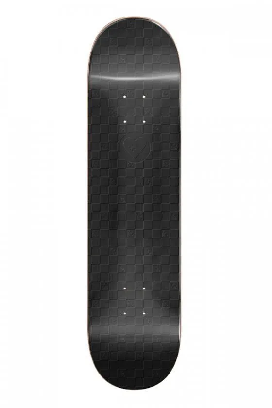 The Heart Supply Cosmic Checkboard Pearlescent Black With Embossed Art s x Venom Custom Complete Skateboard - 8.25"