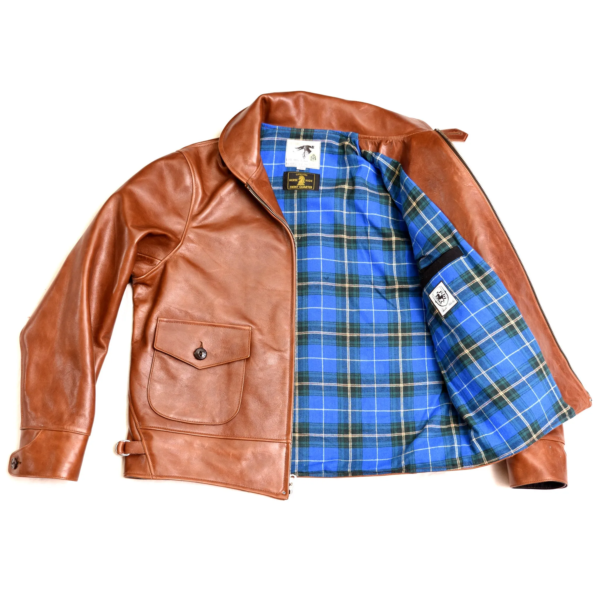 The Heron Zip - Medium Brown Shinki Horsehide Oil Finish