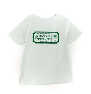 The Leprechaun League Green Tshirt, Saint Patrick’s Day Kids Tee