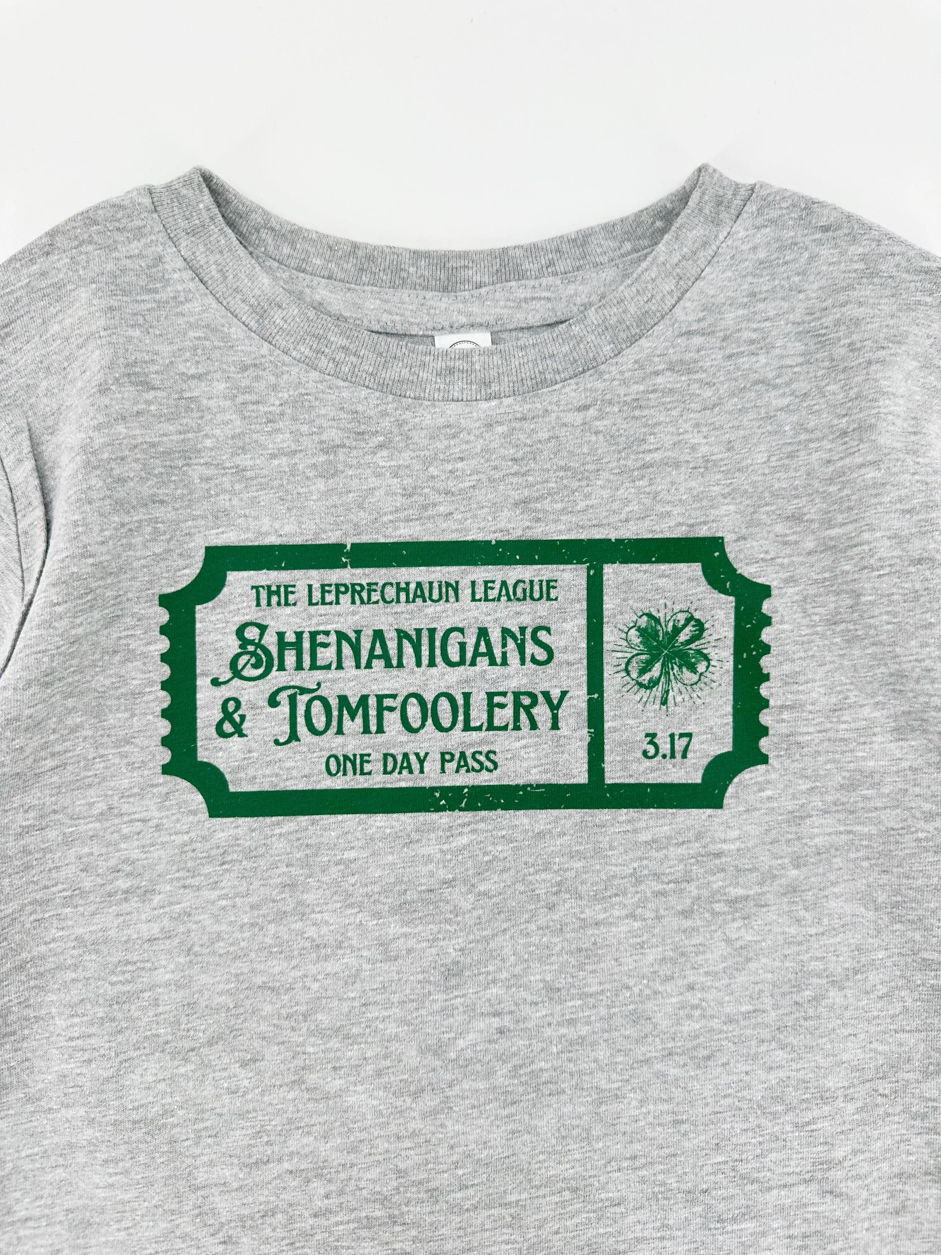 The Leprechaun League Green Tshirt, Saint Patrick’s Day Kids Tee