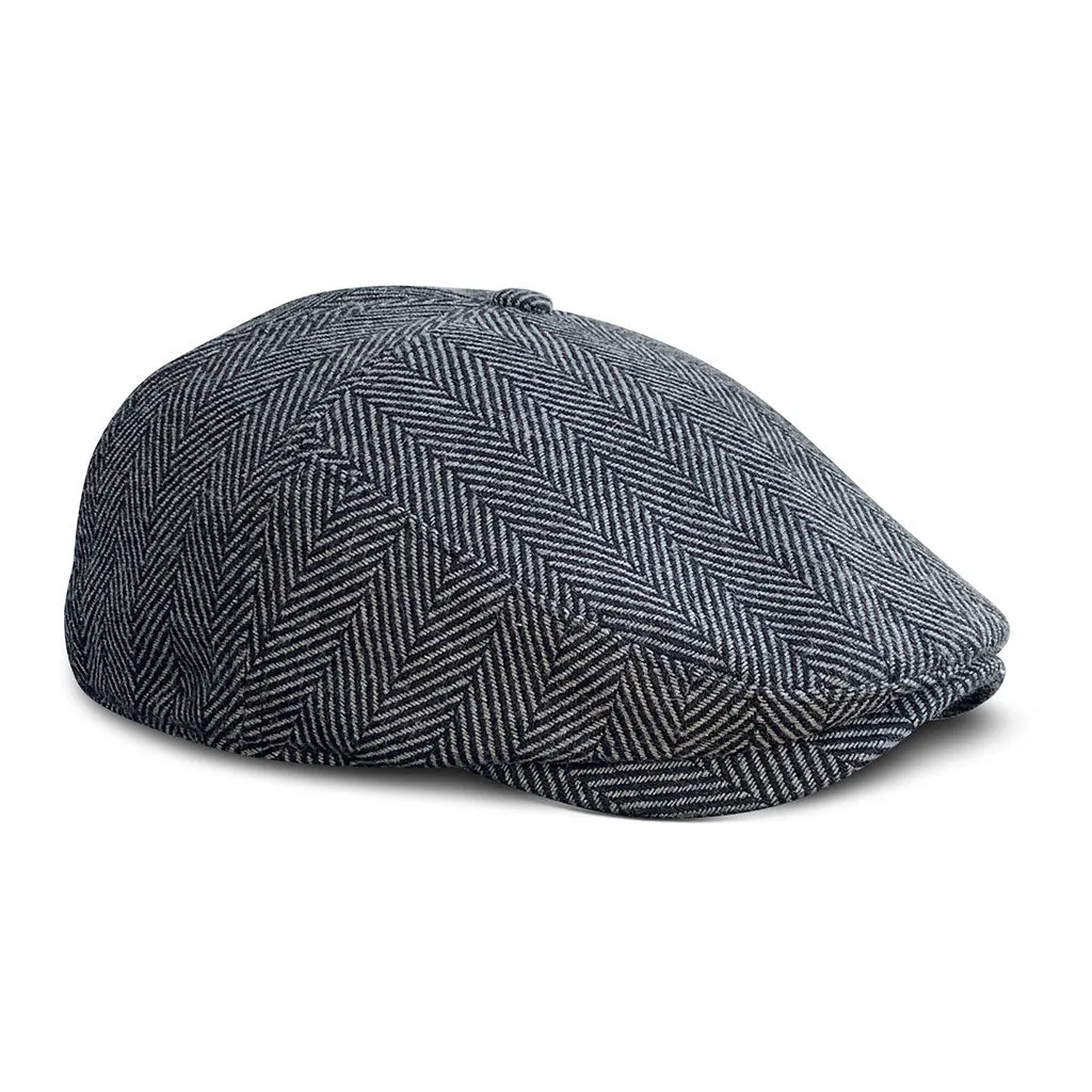 The Original 5-Panel Boston Scally Cap - Grey Herringbone
