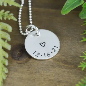 Tiny Date Necklace