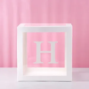Transparent Name Box DIY Letter Balloons Party Decor