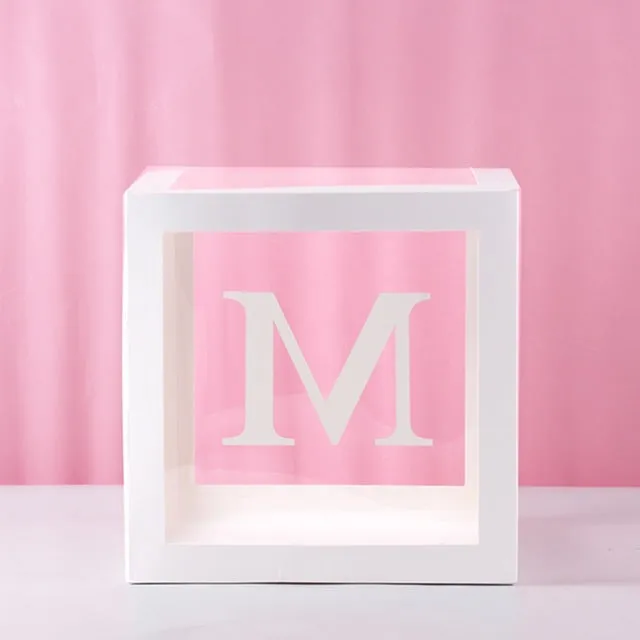 Transparent Name Box DIY Letter Balloons Party Decor