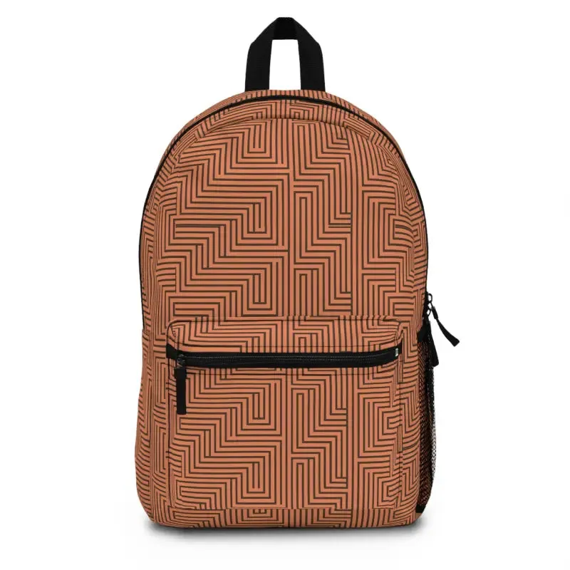 Trendy Zig Zag Orange Backpack for Bold Everyday Looks