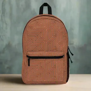 Trendy Zig Zag Orange Backpack for Bold Everyday Looks