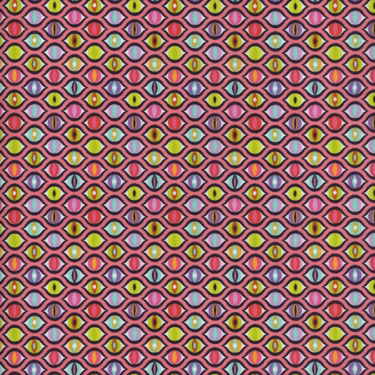 Tula Pink Tabby Road Deja Vu Cat Eyes in Prism  fabric