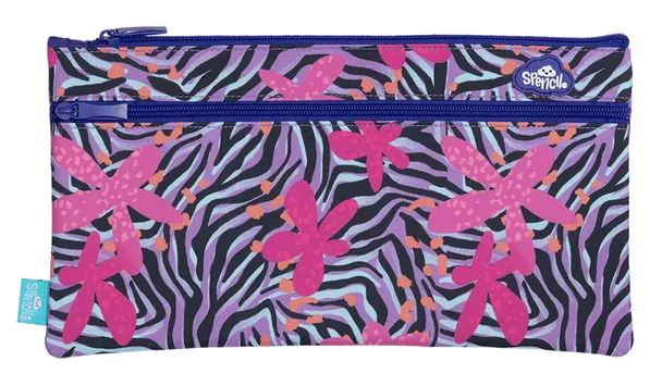 Twin Zip Pencil Case - Born To Be Wild