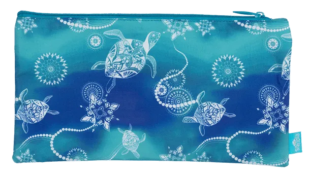 Twin Zip Pencil Case - Turtle of Life