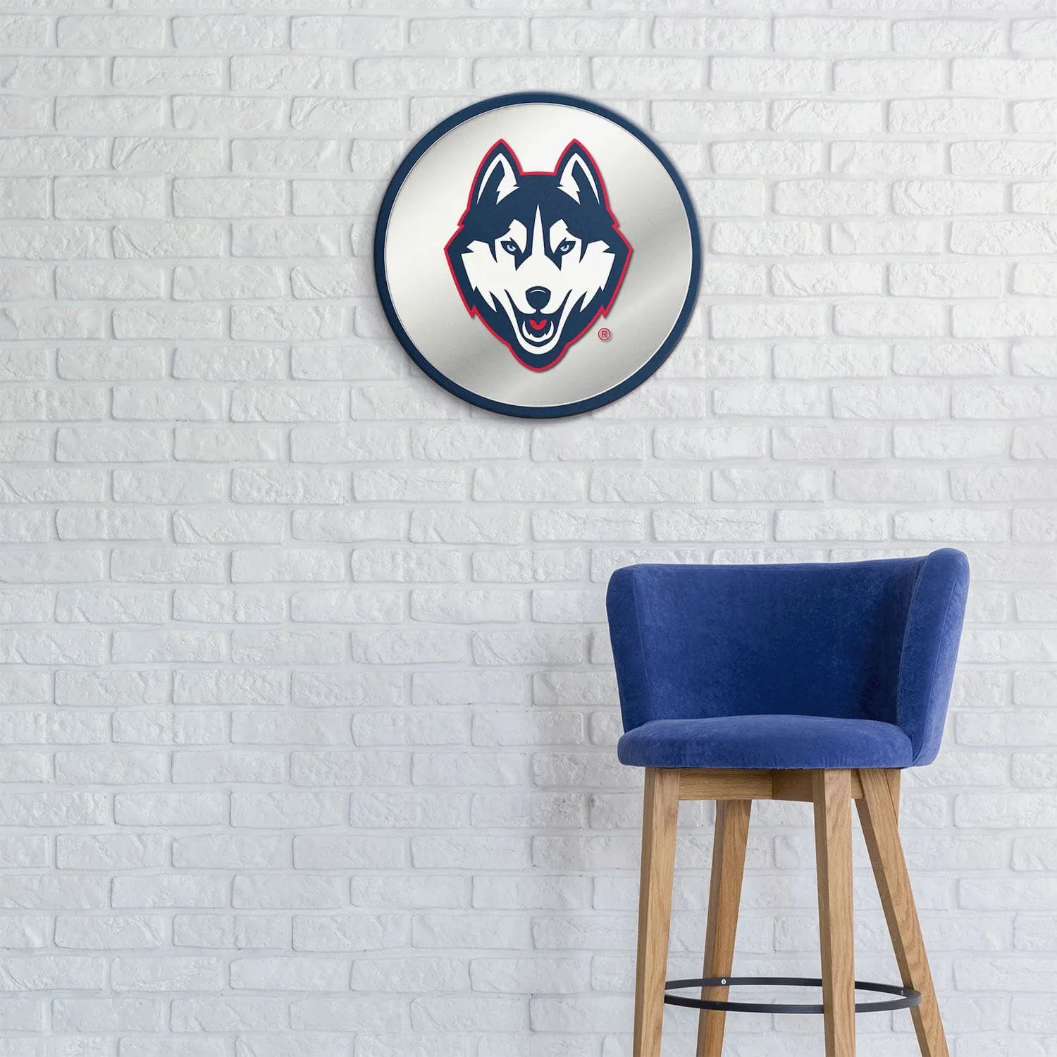 UConn Huskies: Mascot - Modern Disc Mirrored Wall Sign