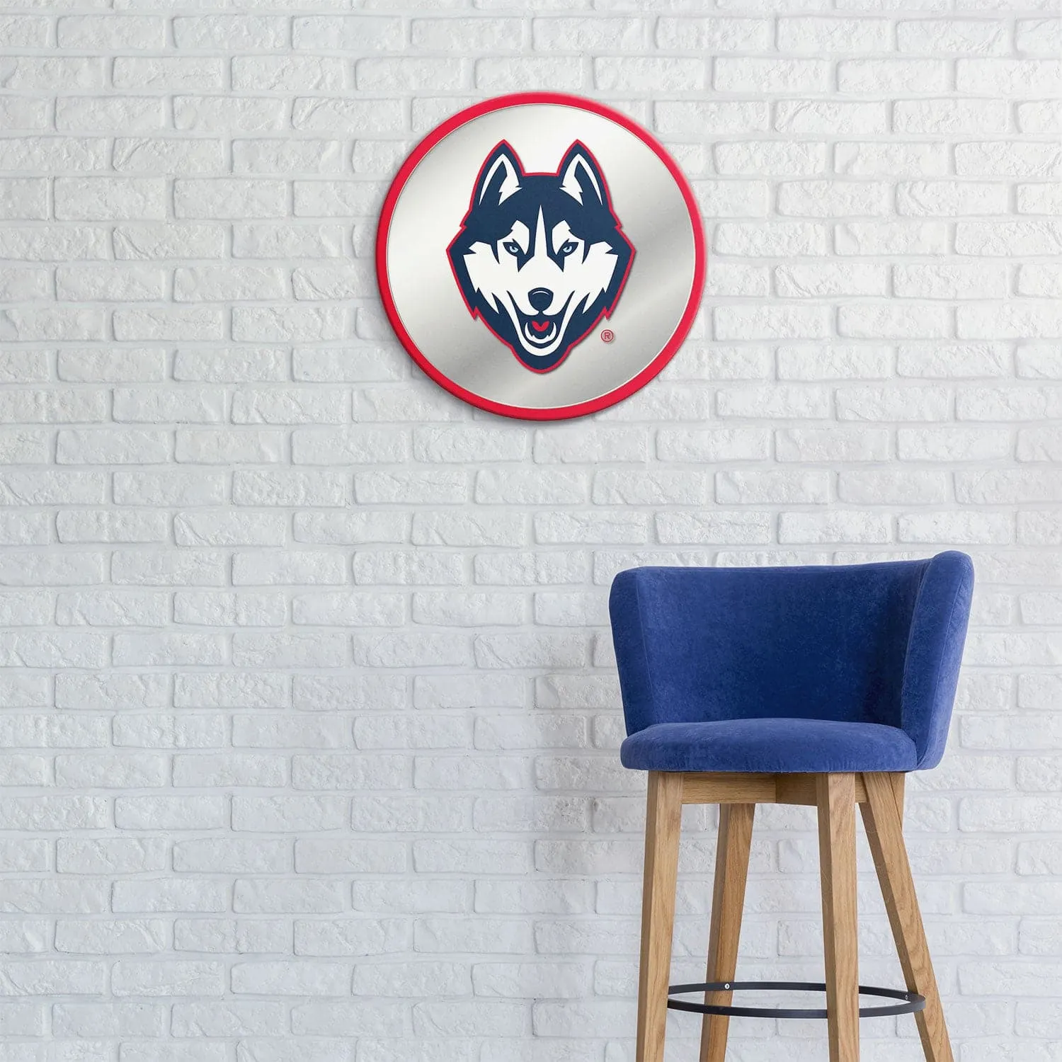 UConn Huskies: Mascot - Modern Disc Mirrored Wall Sign