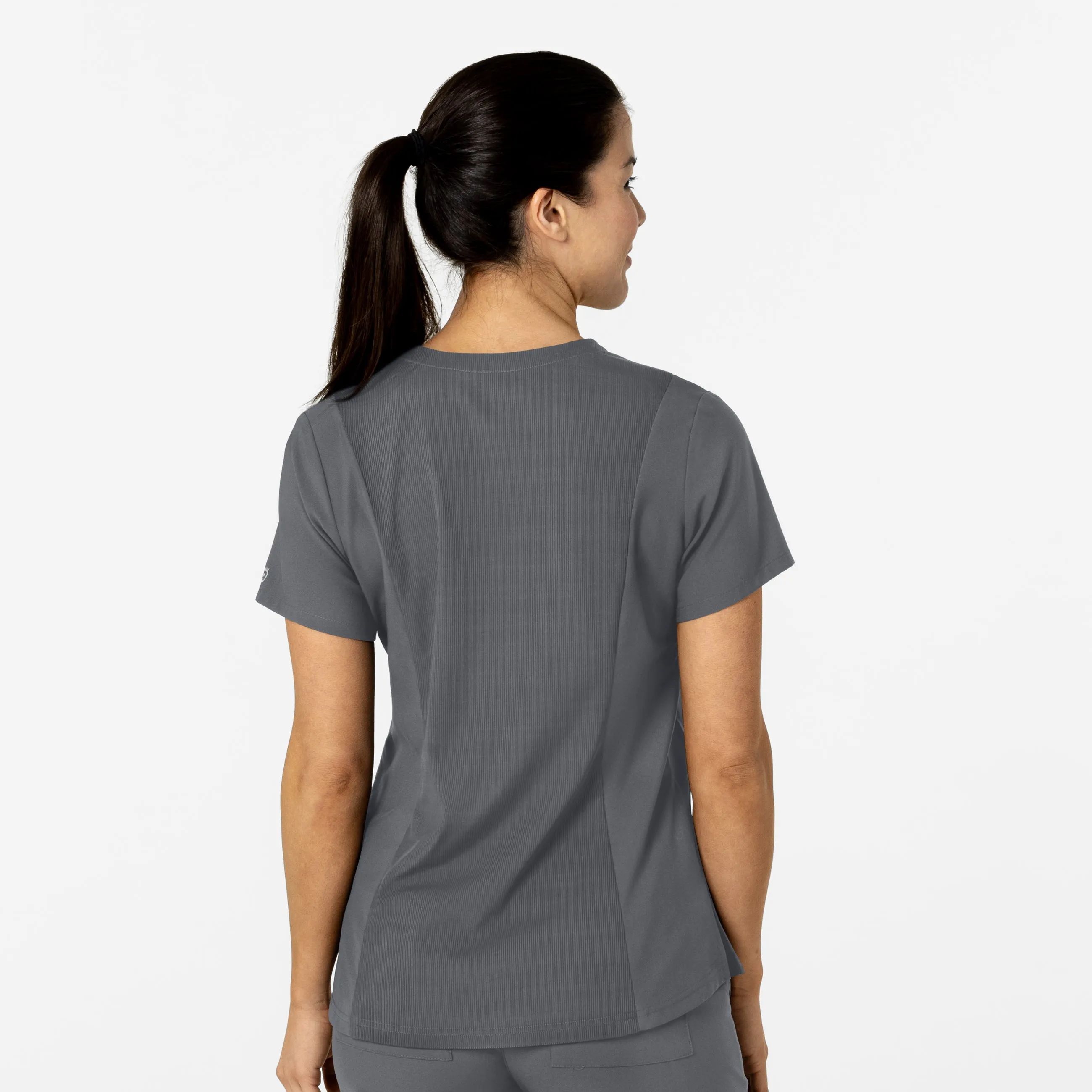 UMSL W123 Women's Flex-n-Reach V-Neck Scrub Top With Logo