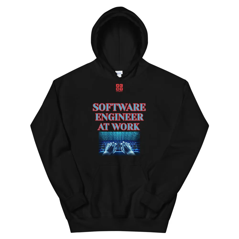Unisex Hoodie "1042-0081 Software Engineer At Work (Red Logo)"