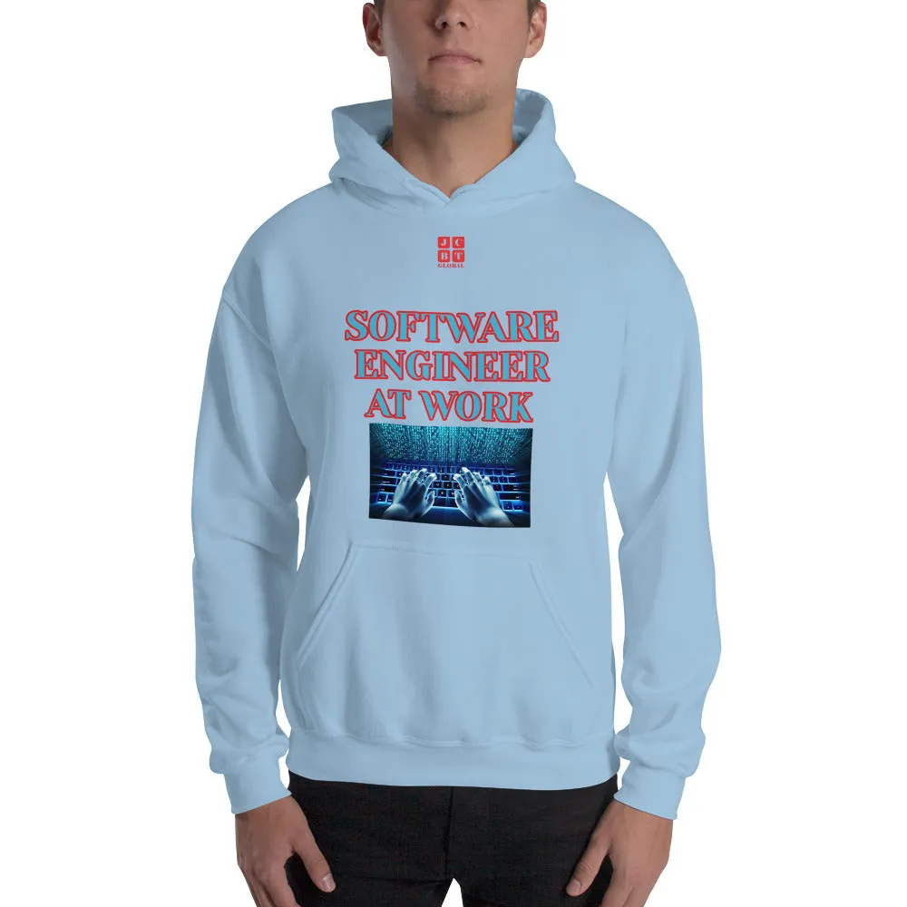 Unisex Hoodie "1042-0081 Software Engineer At Work (Red Logo)"
