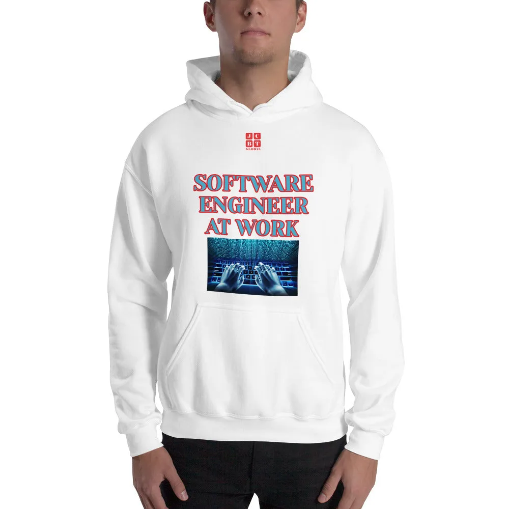 Unisex Hoodie "1042-0081 Software Engineer At Work (Red Logo)"
