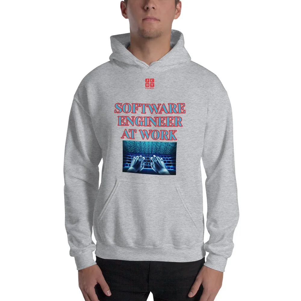 Unisex Hoodie "1042-0081 Software Engineer At Work (Red Logo)"