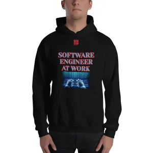 Unisex Hoodie "1042-0081 Software Engineer At Work (Red Logo)"